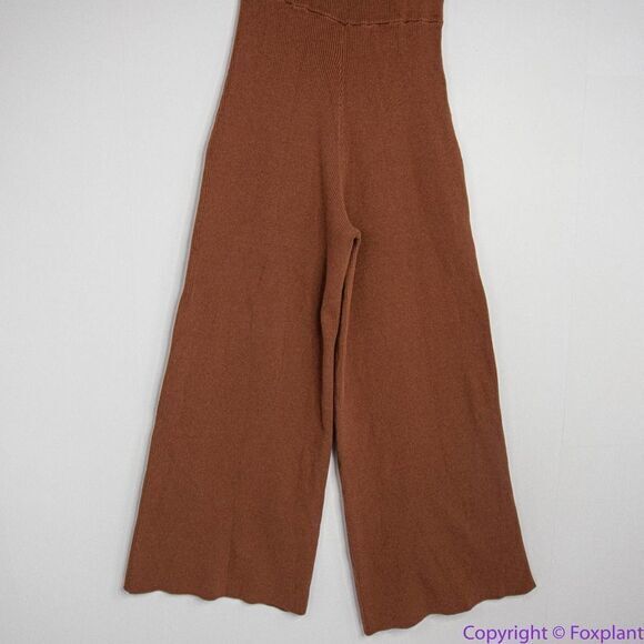 NEW FREE PEOPLE BEACH WAVERLY SWEATER ONE PIECE RIBBED ONE SHOULDER JUMPSUIT, L - Picture 10 of 16